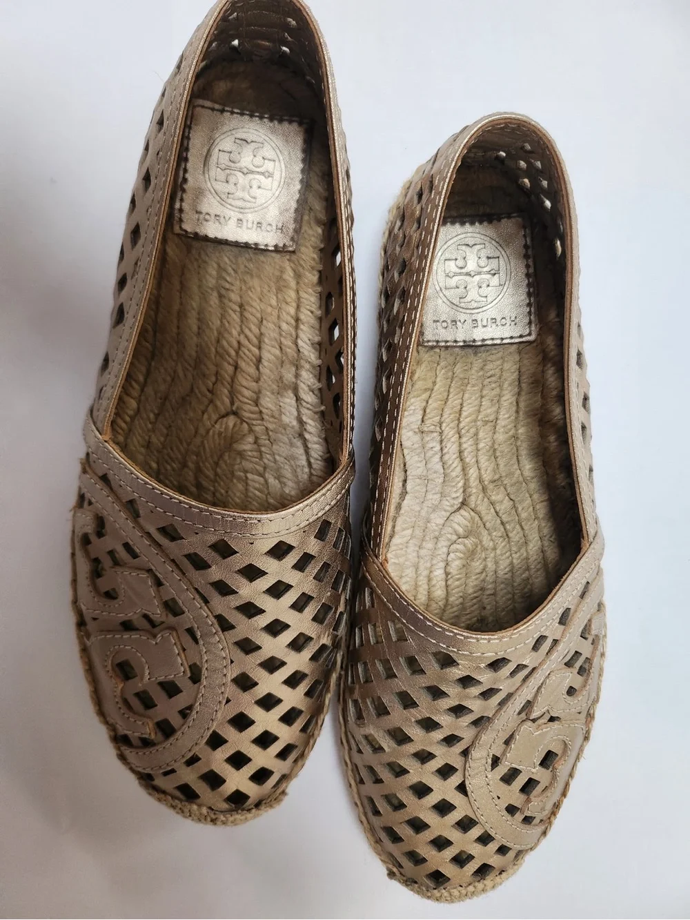 Tory Burch metallic laser